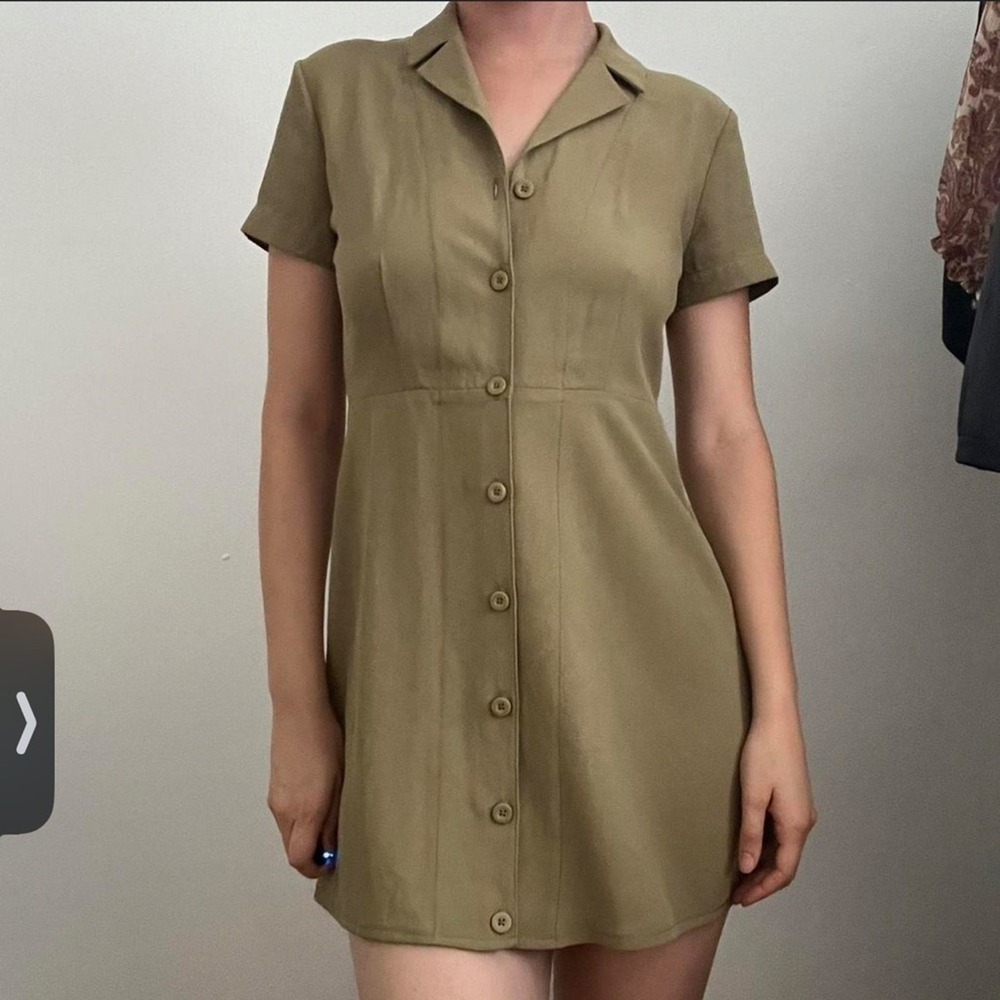 Everlane The Japanese GoWeave Notch Shirt Dress‎ Collar Mini Short Sleeve NWT 00